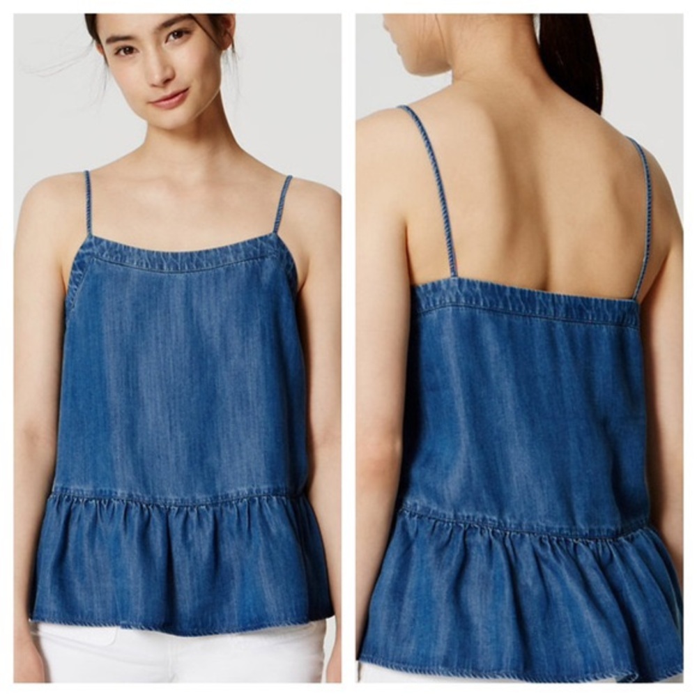 Loft Chambray Peplum Cami